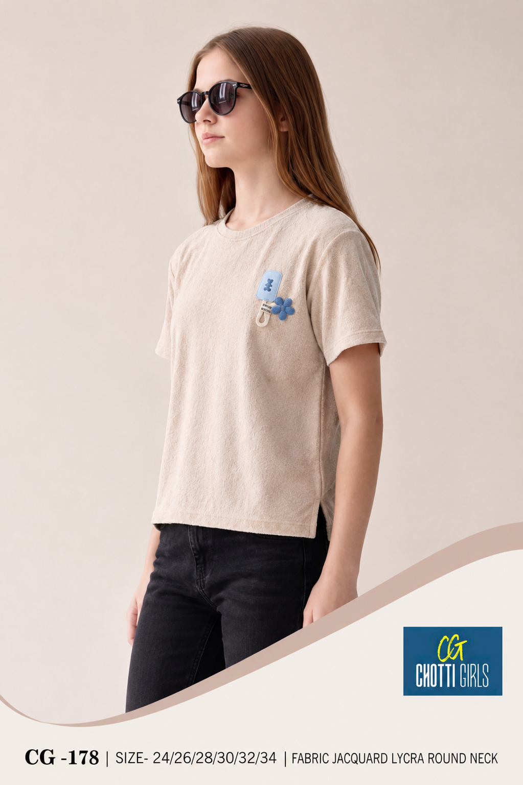 Girls Jacquard Crop Top - view 3