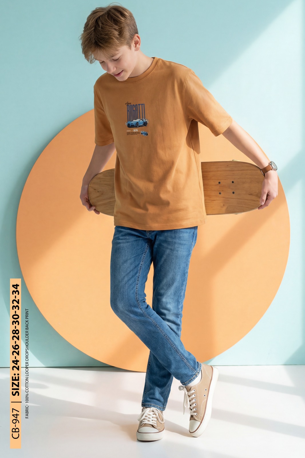 Boys Oversized Back Print T-Shirt