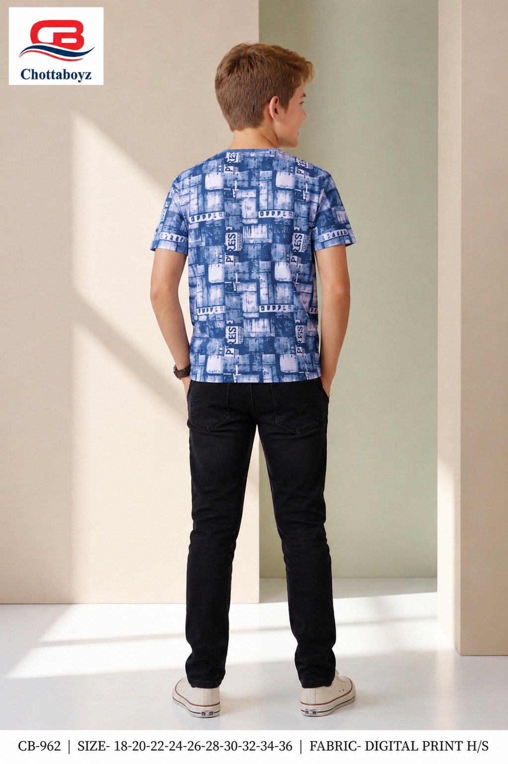 Boys Digital Print Round Neck Half Sleeve T-Shirt - view 3