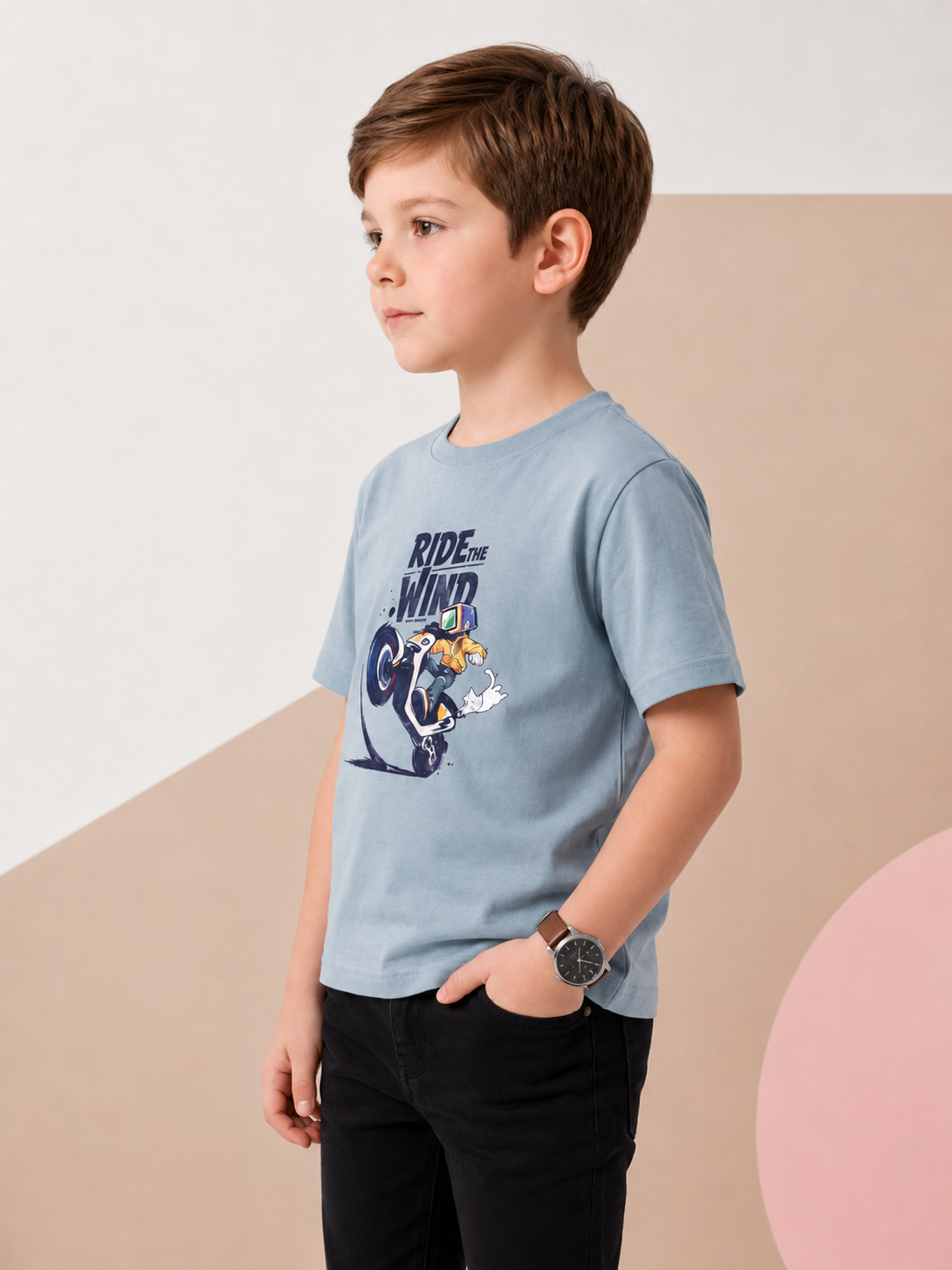 Boys Printed Pure Cotton T-Shirt - view 3