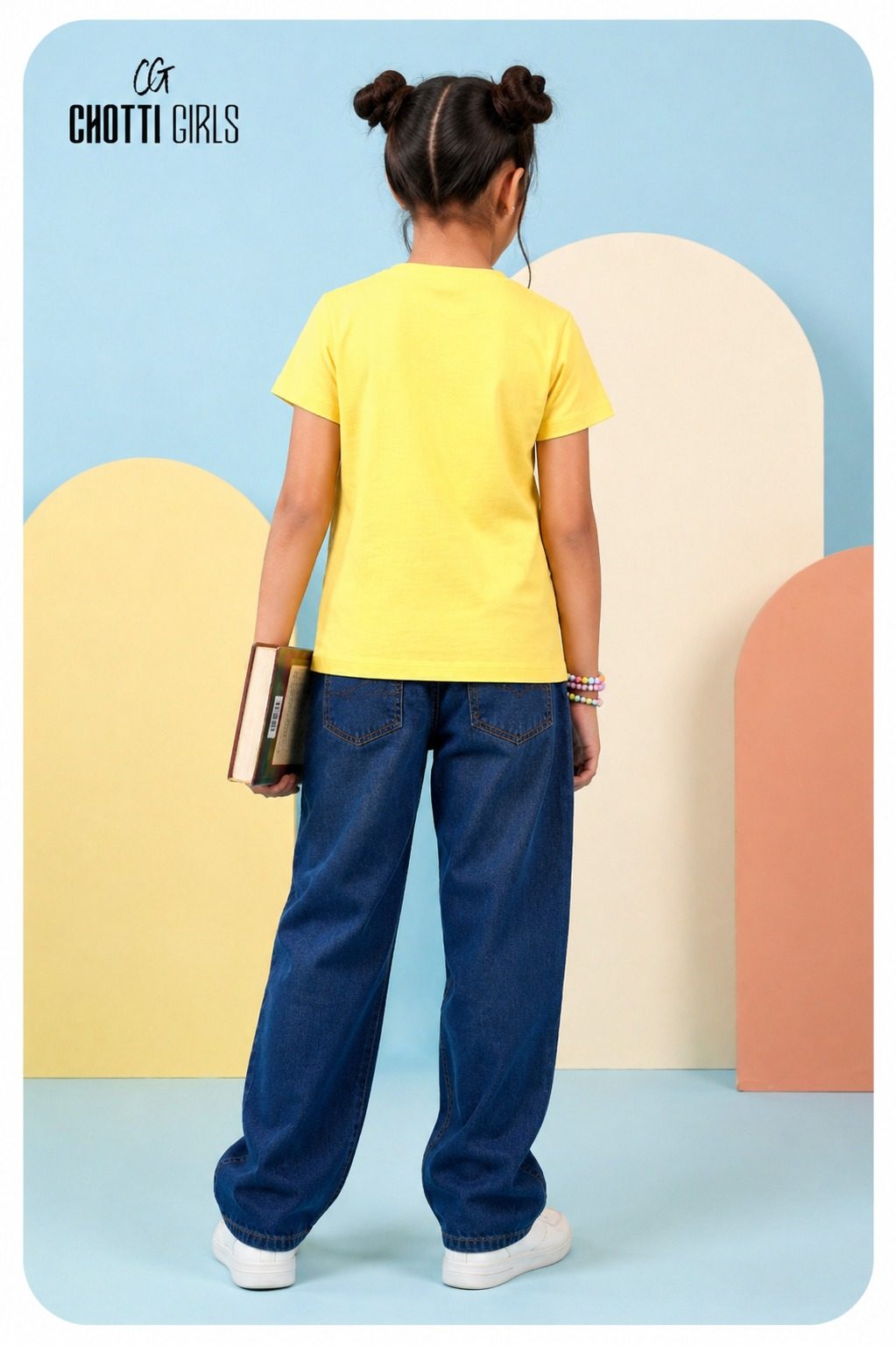 Girls Basic Round Neck Half Sleeve T-Shirt - view 2