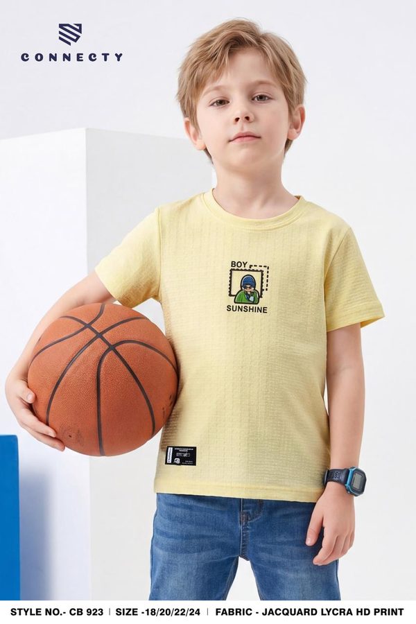 Boys Casual Round Neck T-Shirt - CB-923
