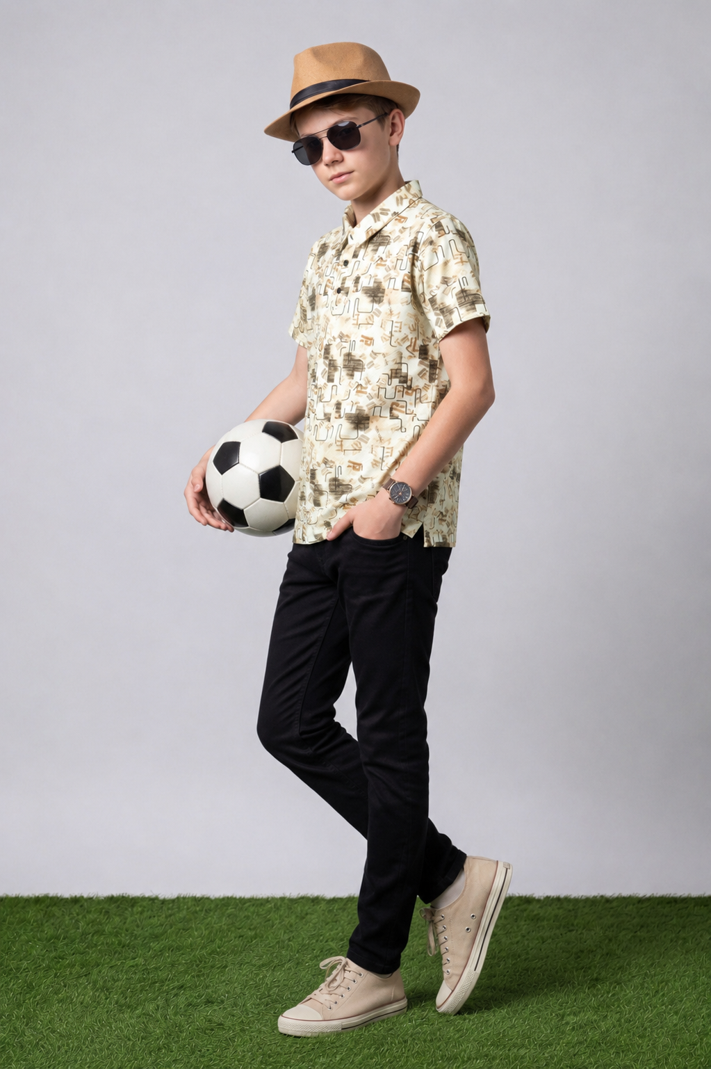 Boys Printed Polo Collar T-Shirt - view 3
